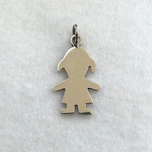 VTG Sterling Silver Taxco Mexico Female Girl Child Silhouette Pendant Charm